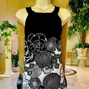 THE LIMITED: Size L, Black & White, NWT $39.50, Polyester Blend sleeveless top